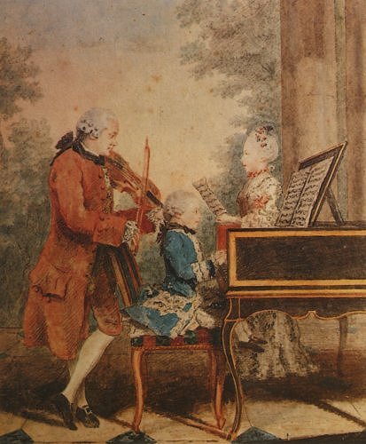 Leopold Mozart with  Wolfgang and Maria Anna - 1763 Paris