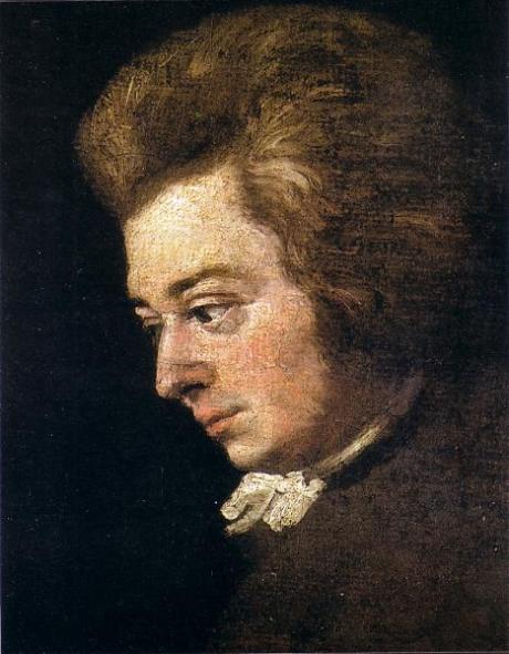 Mozart painted by Lange in 1783