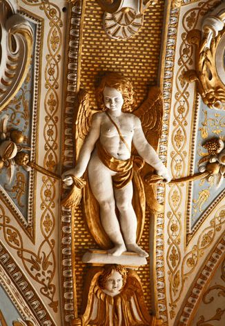 Angel on the ceiling of Michaelerkirche, Vienna