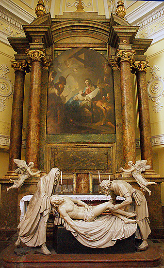 Marble statue of The Deposition of Christ - Michaelerkirche Wien