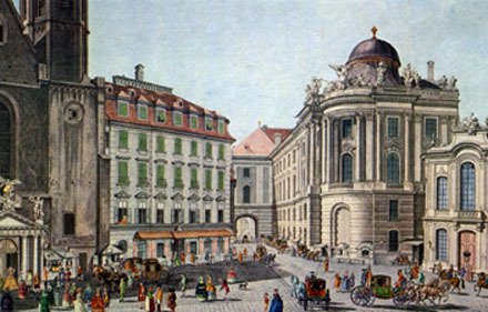 Michaelerplatz und Michaelerkirche