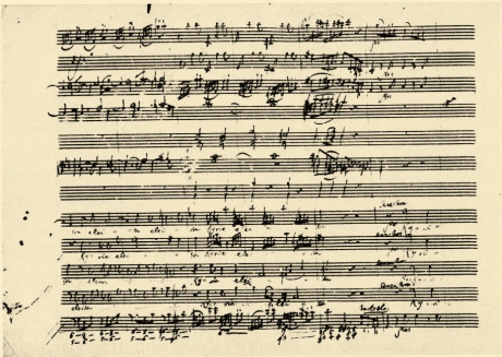 Mozart - Autograph of two of the pages of the C minor mass (Kyrie) - 2