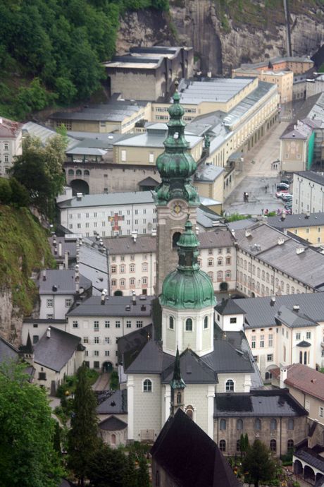 St. Peter's Abbey Church and monastery, view from Hohensalzburg Castle - 2