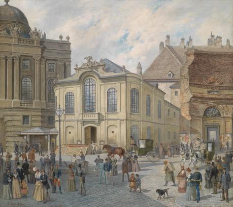 August Gerasch - Vor dem alten Burgtheater
