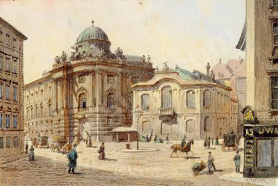 Carl Wenzel Zajicek -Das alte Burgtheater, 1860