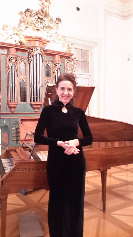 Salzburg 130 - Happiness is... to touch Mozart's fortepiano in the Tanzmeistersaal, in Mozart Wohnhaus, on a 27 January