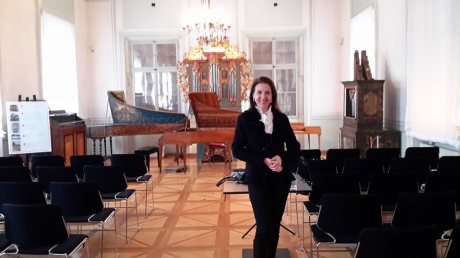 Salzburg 71 - In the Tanzmeistersaal of Mozart Wohnhaus, between fortepiano tuning and rehearsals, on a 27 January