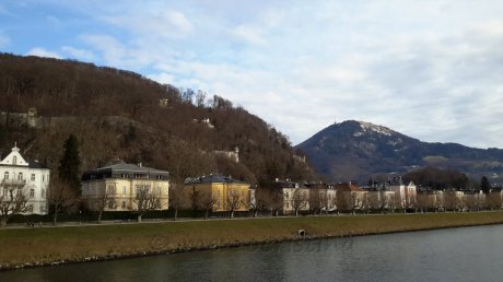 Salzburg 92 - crossing the Salzach River on the way back to my hotel