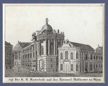 Wien - Die k.k. Reitschule und das National-Hoftheater 1829